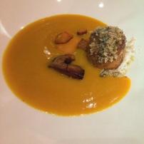 Squash soup with scallop